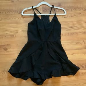 Black Ruffle Romper | Impression Boutique